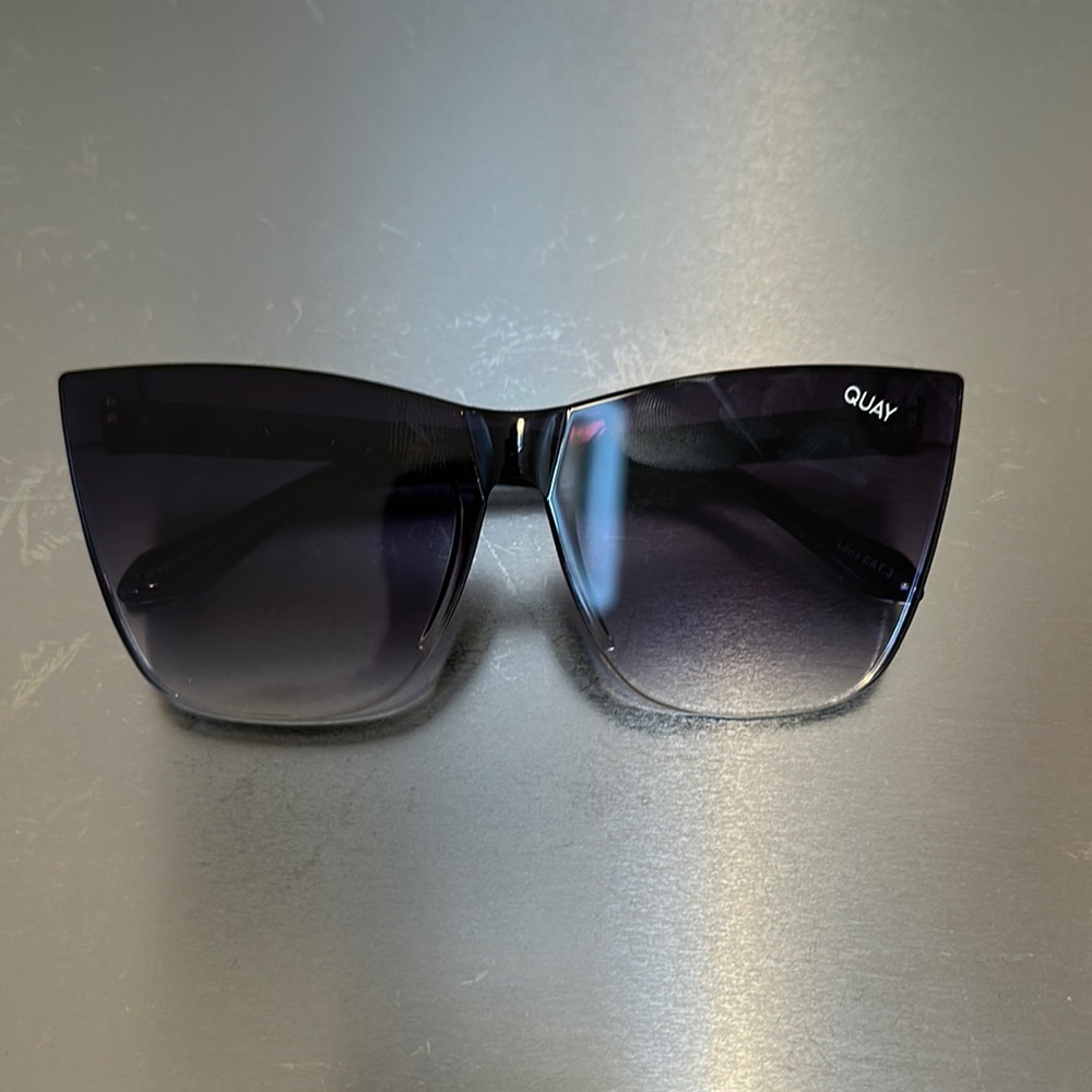 Quay Australia Black Modern Sunglasses